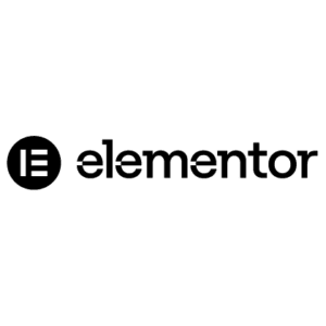 Elementor logo all black icon and wordmark